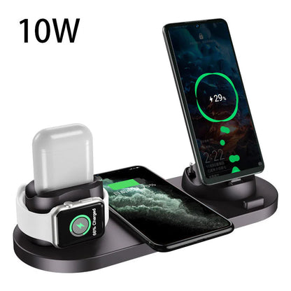 6-in-1 Wireless Charging Dock Station for iPhone and Apple Watch - High-Speed Charging Pad