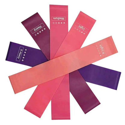 Elastic Resistance Bands Set - 5-Pack for Yoga, Pilates & Strength Training