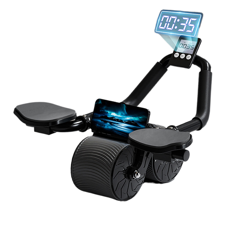 Premium Ab Wheel with Timer & Elbow Support - Complete Core Training Set