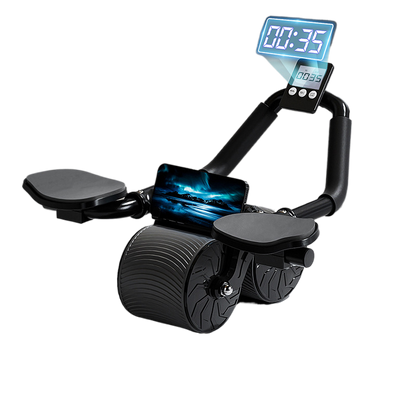 Premium Ab Wheel with Timer & Elbow Support - Complete Core Training Set