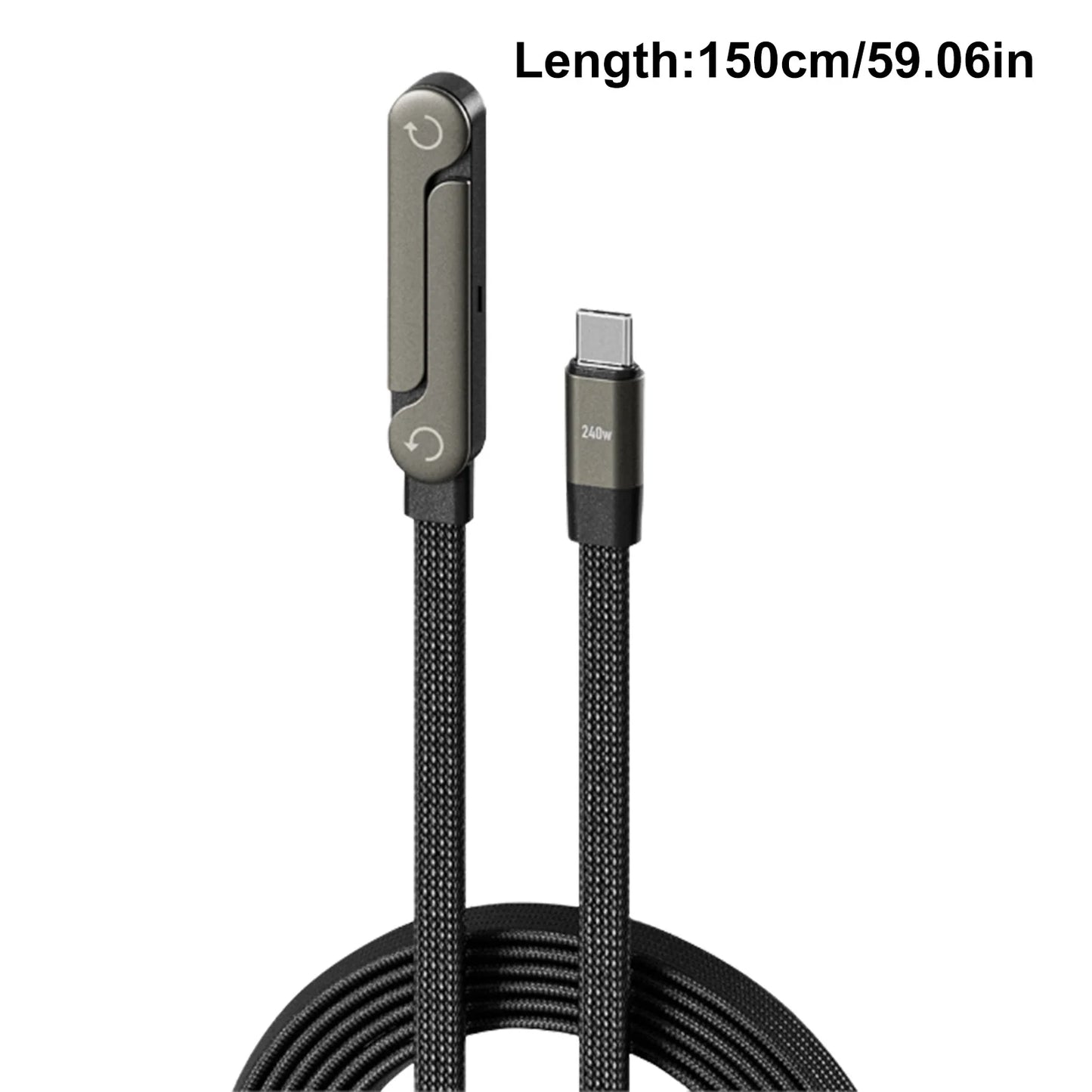Experience Lightning-Fast Charging with the Invisible Holder Charger Cable - 240W Super Fast Charging & Integrated Phone Stand for Gaming and Office Use, 2PCS 30W