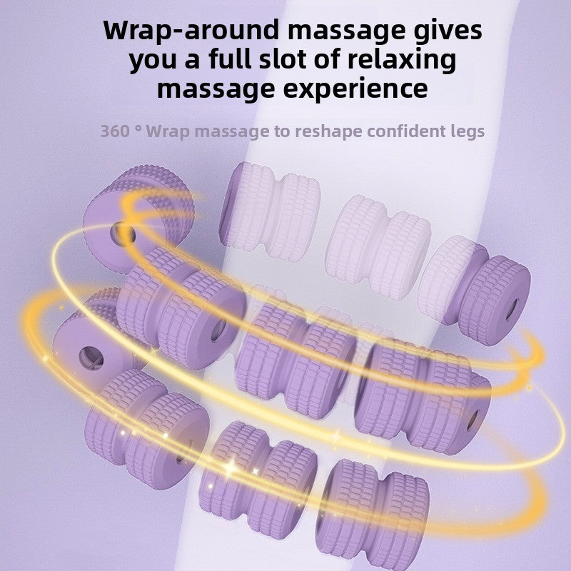28-Wheel Leg Massage Roller - Muscle Recovery & Tension Relief Tool