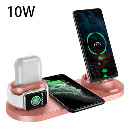 6-in-1 Wireless Charging Dock Station for iPhone and Apple Watch - High-Speed Charging Pad